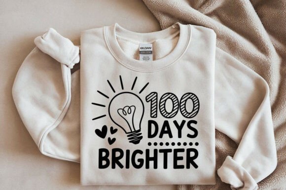 100 Days Brighter Svg, Graphics & Crafts