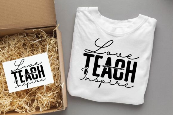 LOVE TEACH INSPIRE Teacher Svg Png Graphics