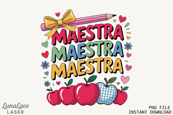 Maestra PNG Teacher SVG Design for Crafts