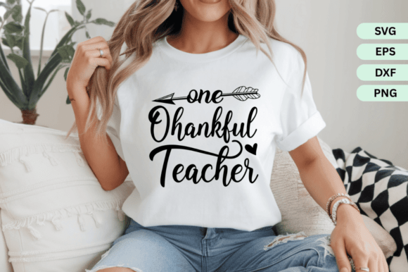 One Thankful Teacher SVG, PNG Design