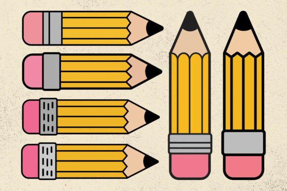 Pencil Svg Bundle, Graphics & Crafts