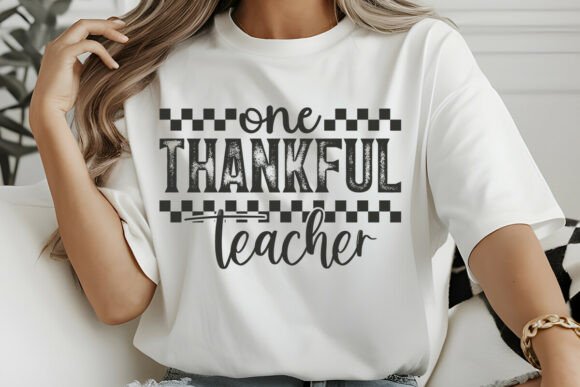 Preppy One Thankful Teacher SVG PNG: Graphics & Crafts