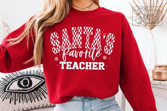 Santas Favorite Teacher SVG PNG