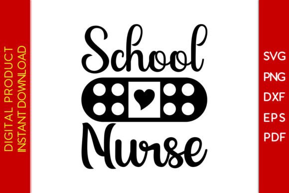 School Nurse SVG PNG T-shirt Design