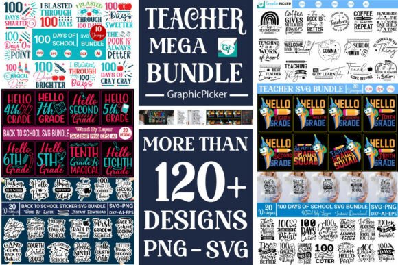 Teacher Mega SVG Bundle for Crafts and Graphics