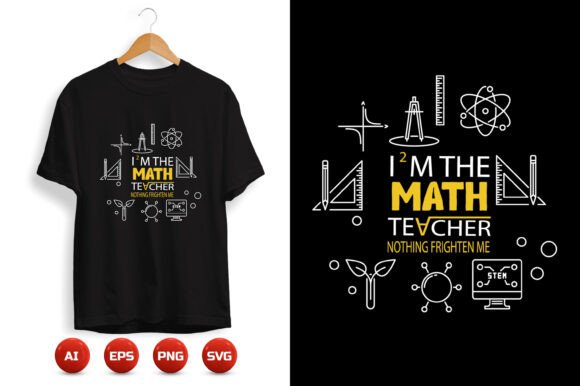 Teacher T-shirt Design 08: Graphics for Print Templates